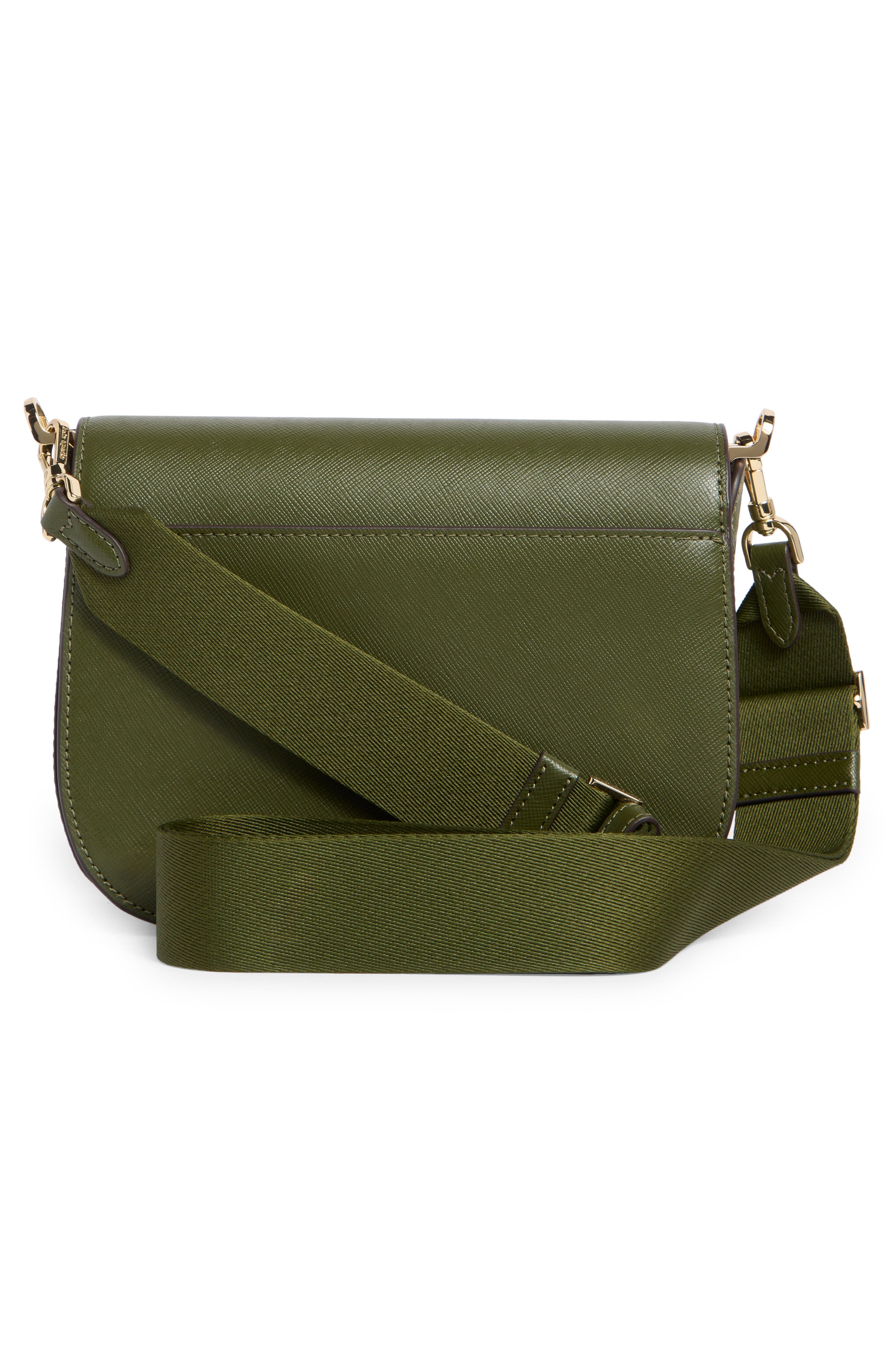 Kate Spade New York madison saffiano leather saddle bag, Alternate, color, Enchanted Green