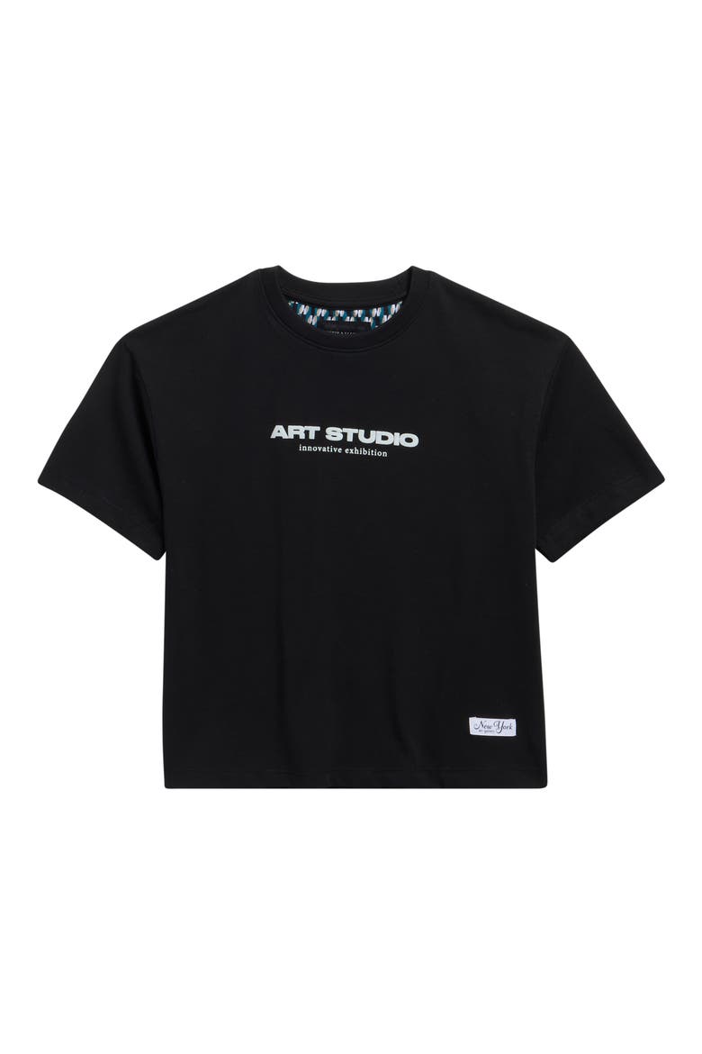 Kids' Art Studio Graphic T-Shirt, Main, color, BLACK