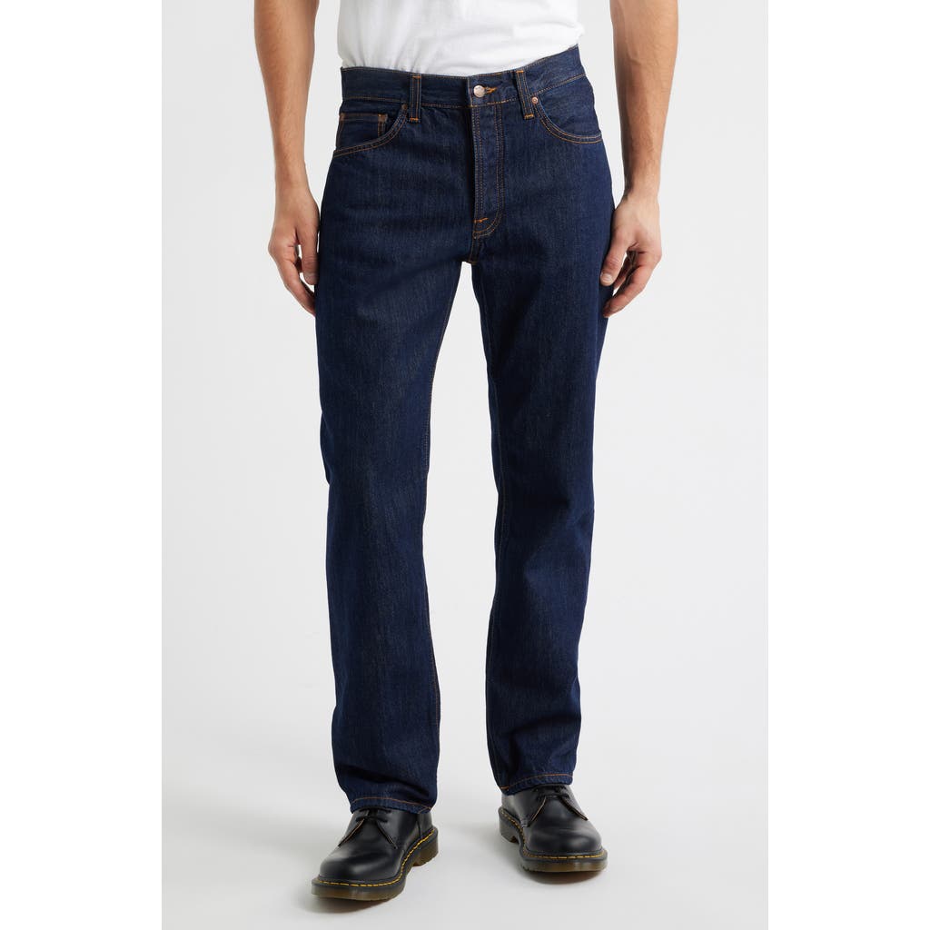 Nudie Rad Rufus High Waist Straight Leg Jeans in Blue One Wash  product