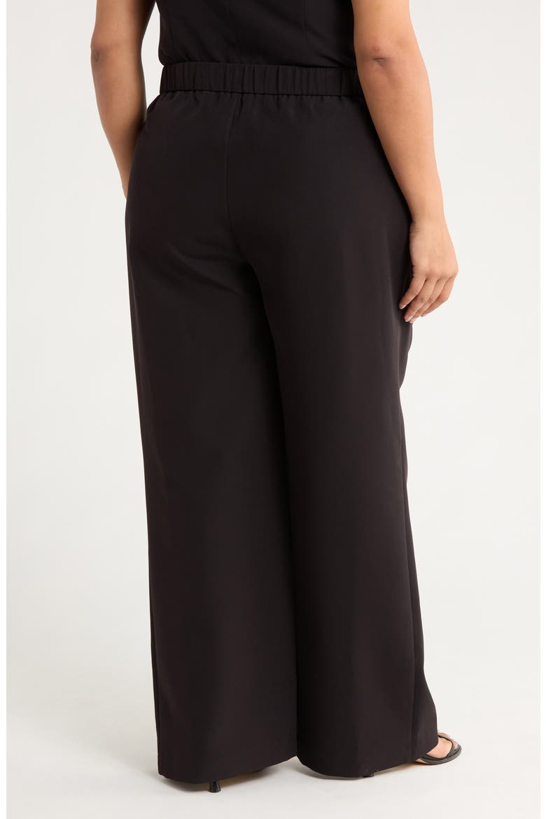 Pull-On Wide Leg Pants, Alternate, color, BLACK