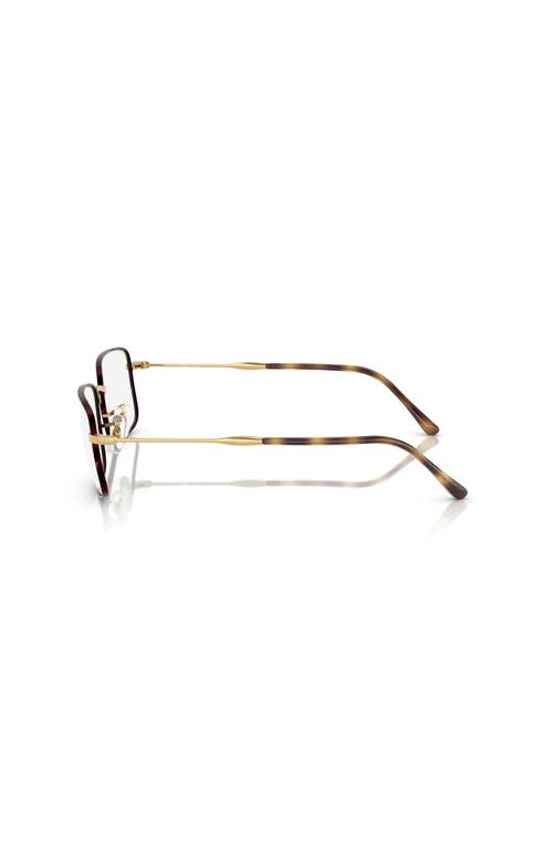Ray Ban Ray-ban 56mm Irregular Optical Glasses In Brown