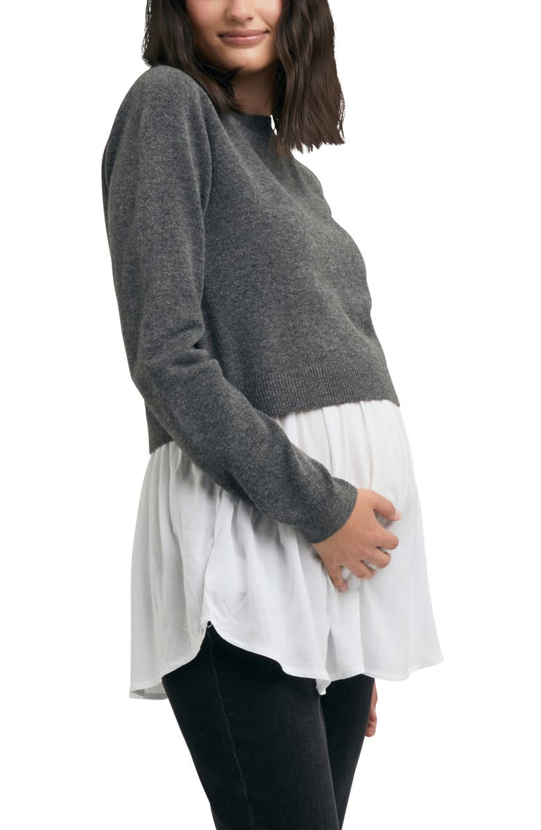 Ripe Maternity Sandy Detachable Knit, Alternate, color, Charcoal Marle