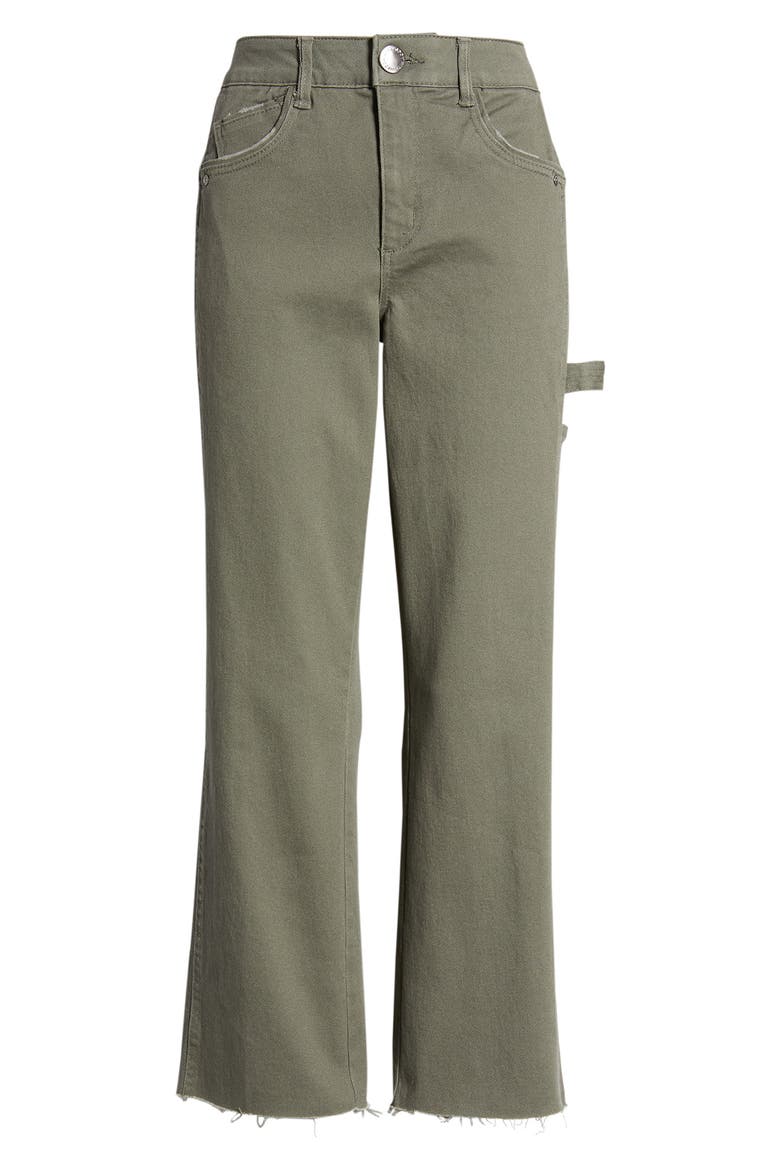 'Ab'Solution Skyrise Raw Hem Stretch Cotton Cargo Pants (Nordstrom Exclusive), Alternate, color, LAUREL WREATH