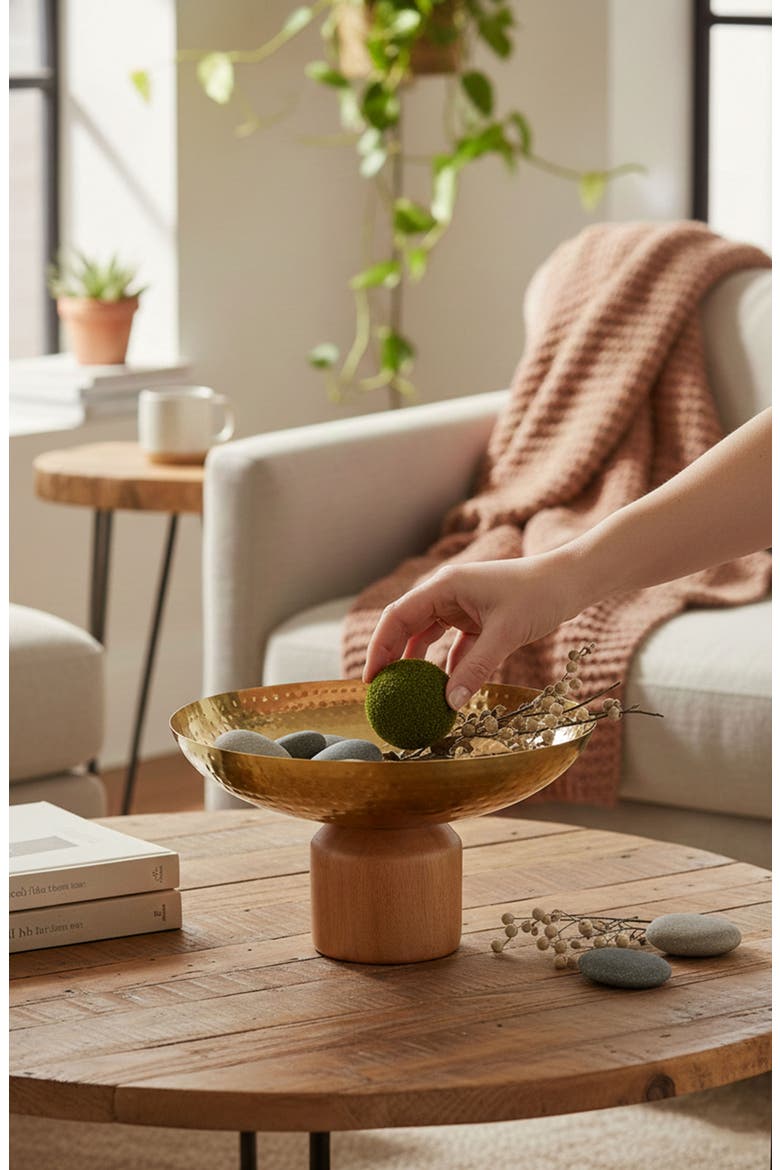 Ramsey Decor Bowl, Alternate, color, GOLD