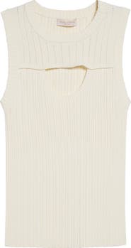Ramy Brook Morgann Cutout Sleeveless Rib Knit Top