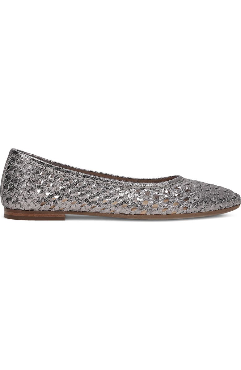 Frye Heather Woven Pointed Toe Flat, Alternate, color, Platinum