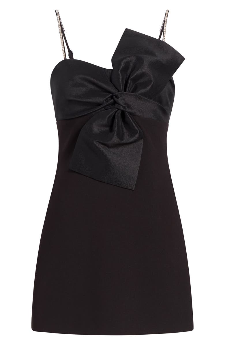 LIKELY Liora Rhinestone & Bow Detail Cocktail Minidress, Alternate, color, Black