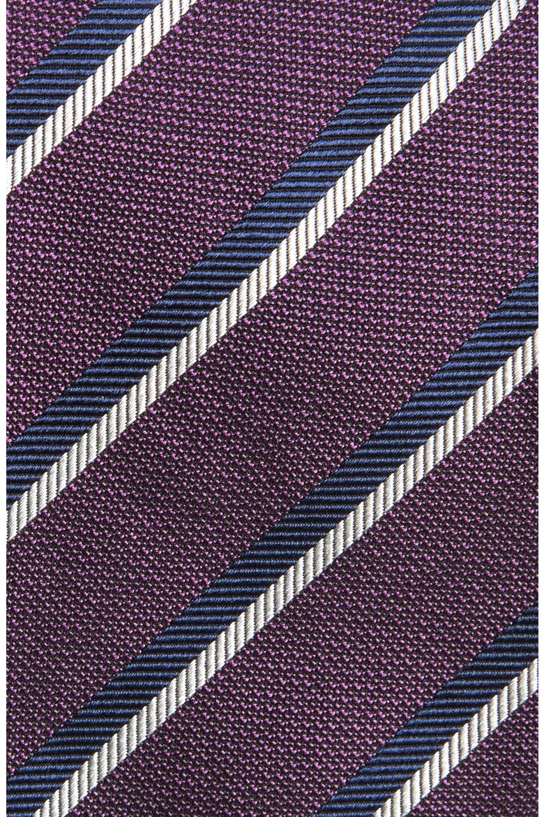 Diagonal Stripe Jacquard Silk Tie, Alternate, color, PURPLE