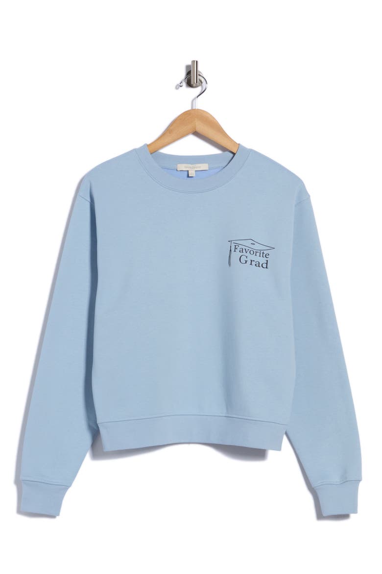 Favorite Grad Graphic Sweatshirt, Main, color, SEA BLUE/ NAVY