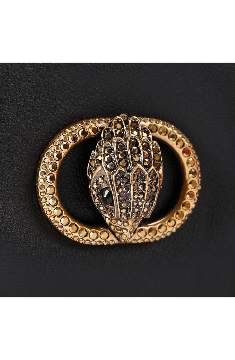 Kurt Geiger London Chelsea Stud Soft Leather Shoulder Bag, Alternate, color, Charcoal