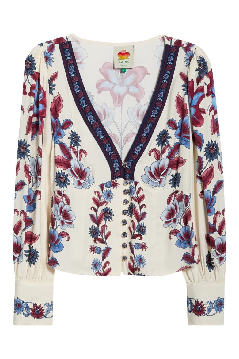 Malu Floral Top, Alternate, color, OFF WHITE