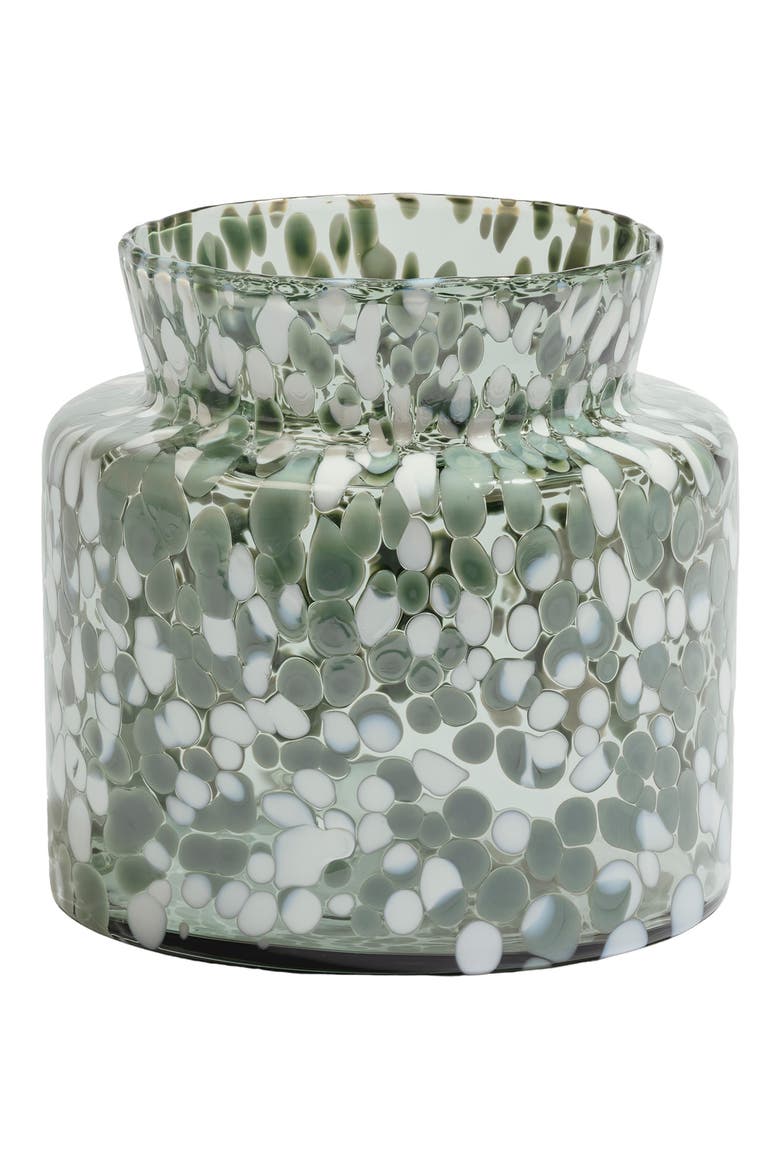 Meadow Summer Wide Vase, Main, color, CLEAR/ GREEN