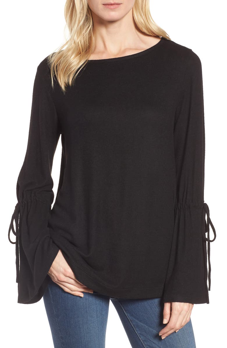 Caslon<sup>®</sup> Cozy Bell Sleeve Top, Main, color, 