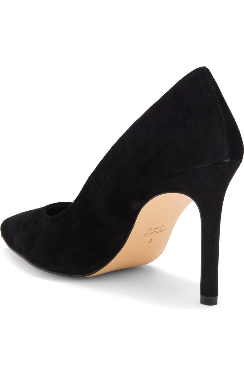 Stuart Weitzman Leigh 95 Pointed Toe Pump, Alternate, color, Black