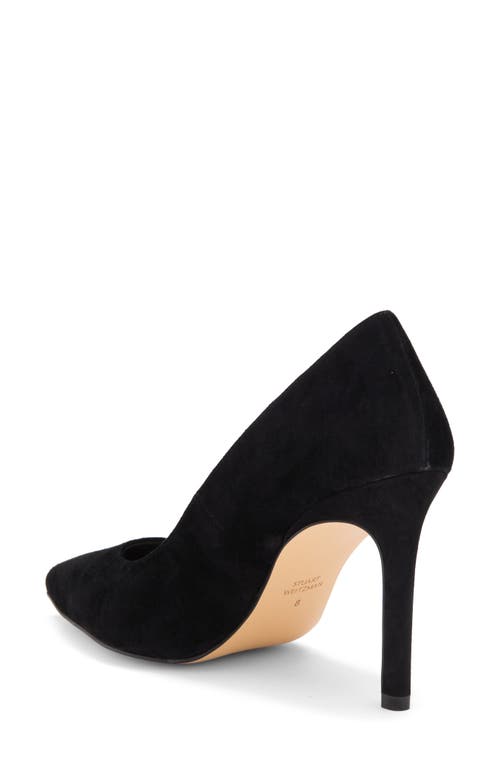 Stuart Weitzman Leigh 95 Pointed Toe Pump In Black