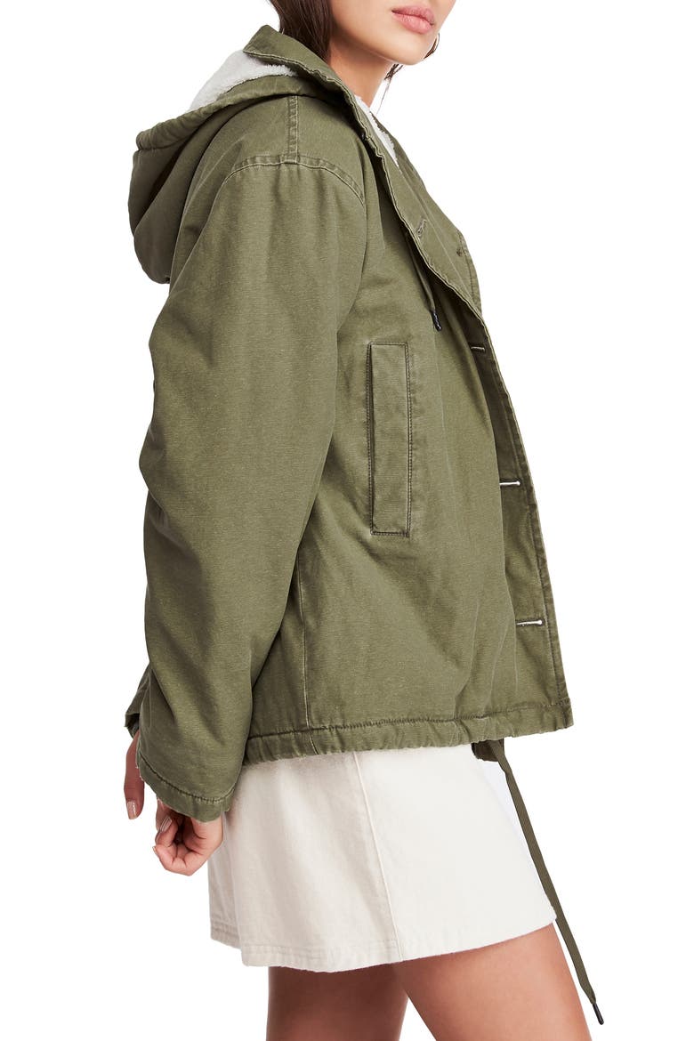 Cypress Fleece Lined Military Jacket, Alternate, color, KHAKI