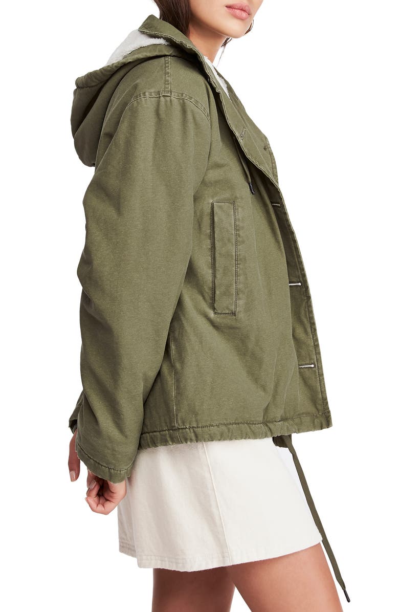 BDG Urban Outfitters Cypress Fleece Lined Military Jacket, Alternate, color, 