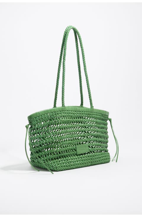 Plaited Leather Shopper Bag