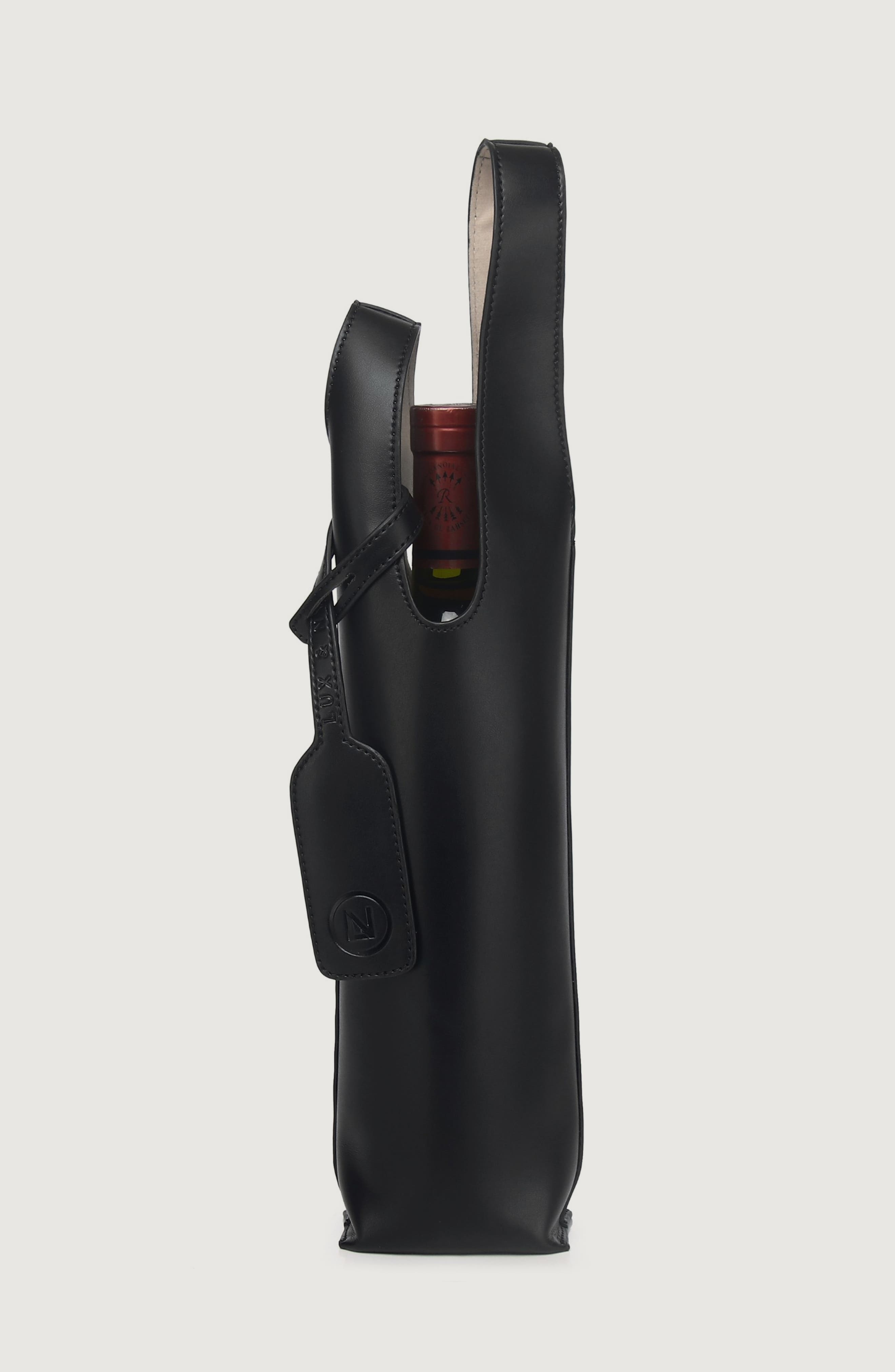 1.5-Liter Wine Tote Bottle Bag, Alternate, color, Black