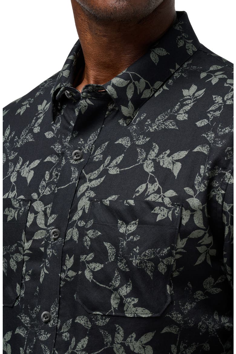 Searchlight Button-Up Shirt, Alternate, color, BLACK