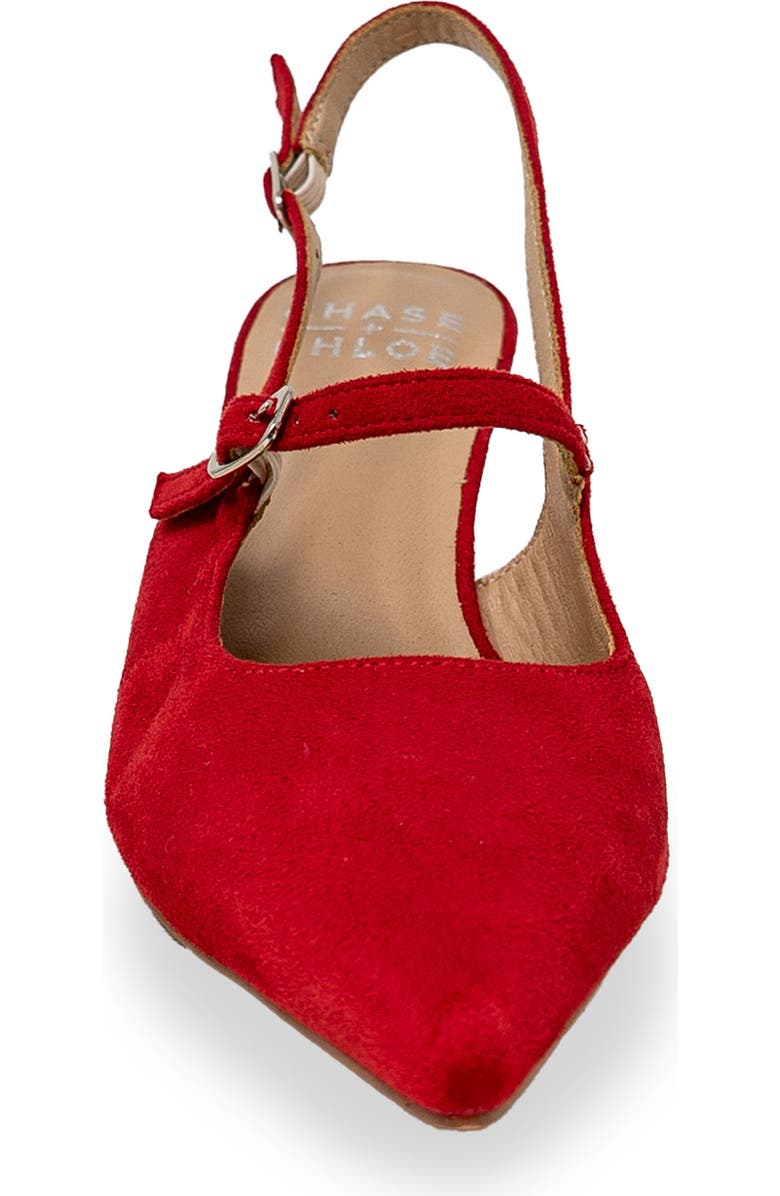 CHASE AND CHLOE Arima Slingback Pump, Alternate, color, Red