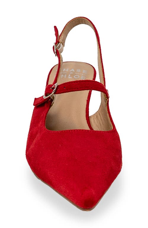 Chase & Chloe Chase And Chloe Arima Slingback Pump In Red