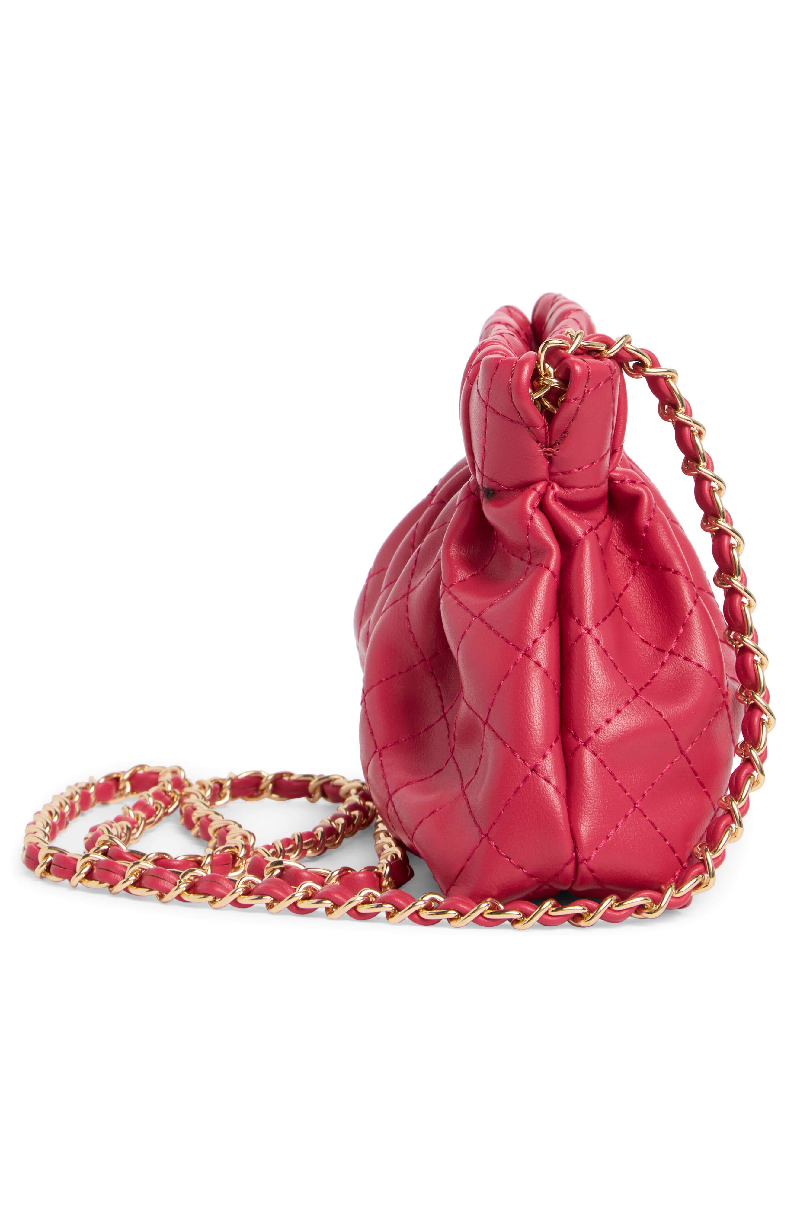 URBAN EXPRESSIONS HANDBAGS Quilted Crossbody Bag, Alternate, color, Hot Pink