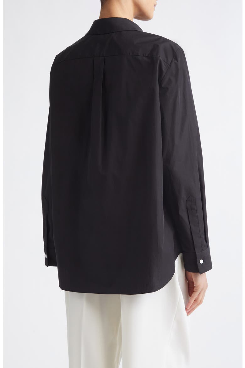 Bryant Cotton Poplin Button-Up Shirt, Alternate, color, BLACK