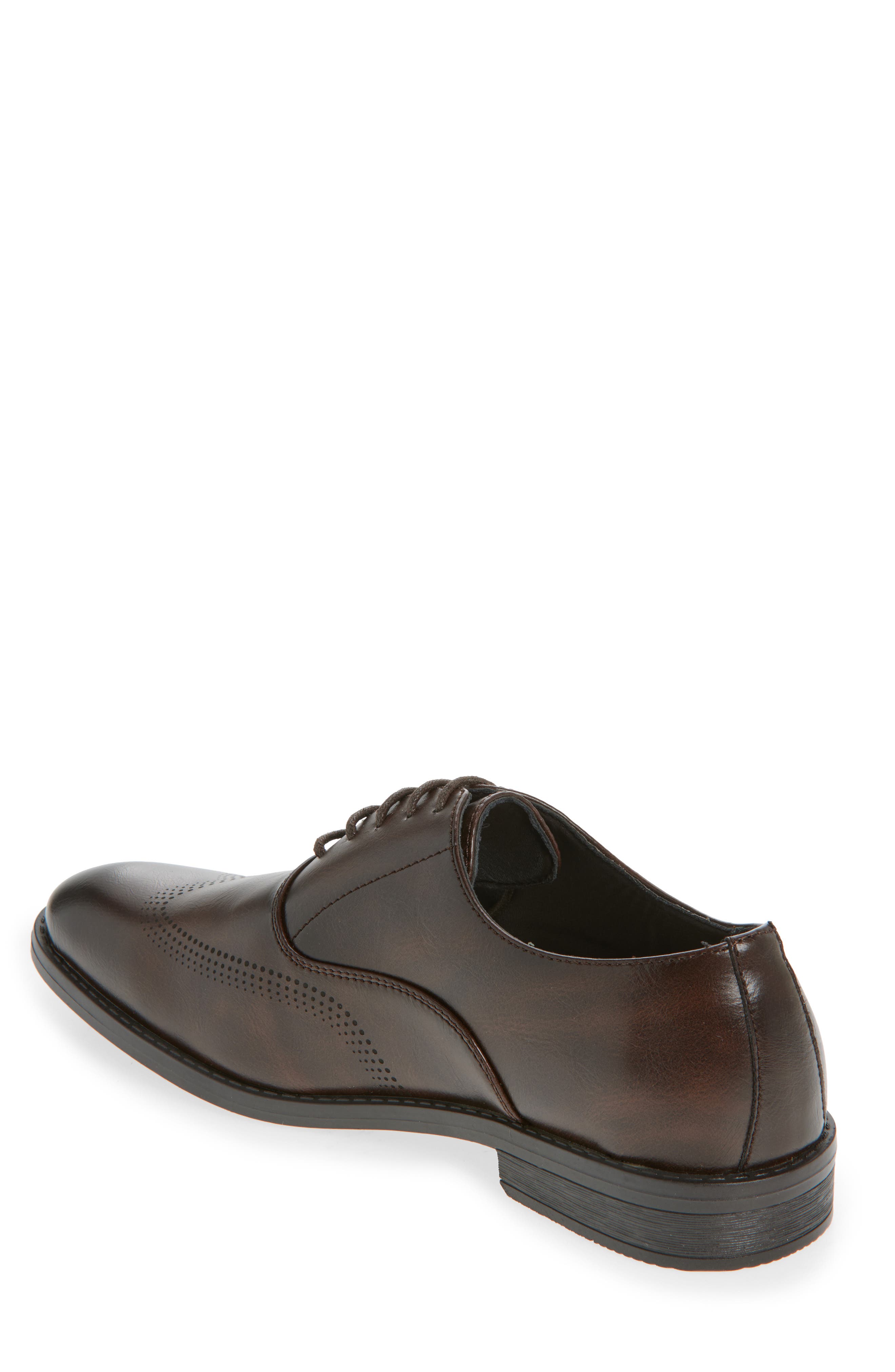 GEOFFREY BEENE Faux Leather Oxford, Alternate, color, Brown