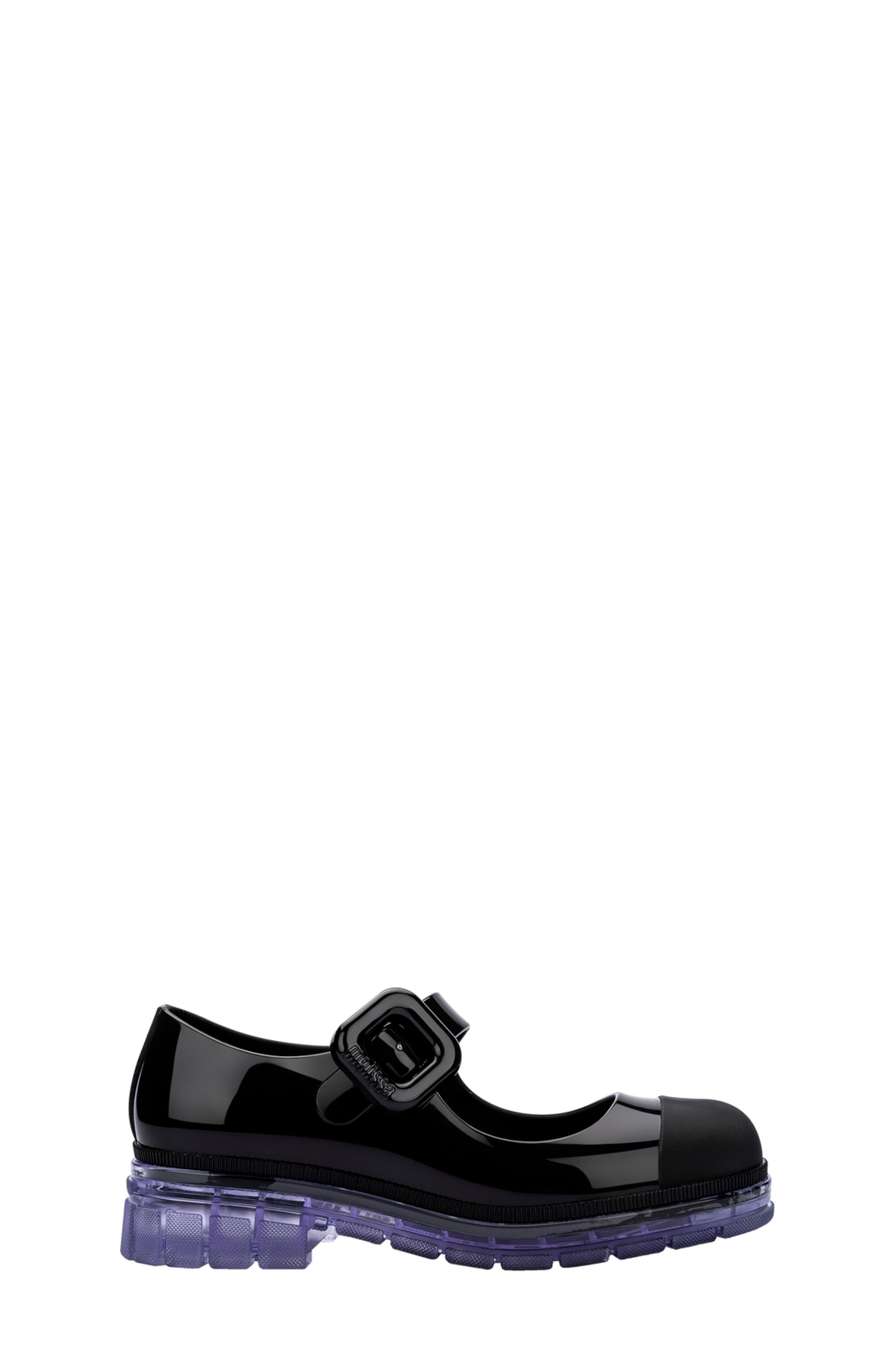 Mini Melissa Kids
 June Mary Jane Flat, Alternate, color, Black/ Clear