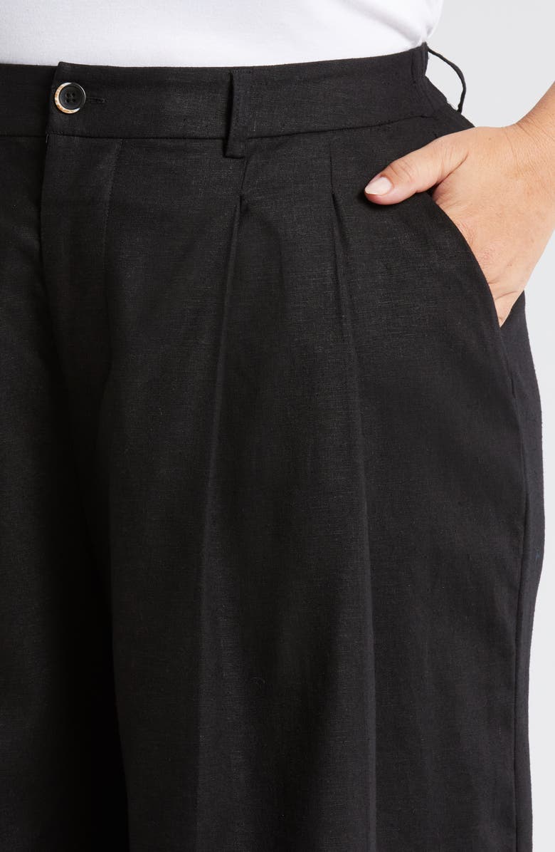 Universal Standard Tailored Linen Blend Shorts, Alternate, color,