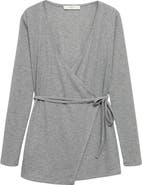 MANGO Wrap Rib Cardigan