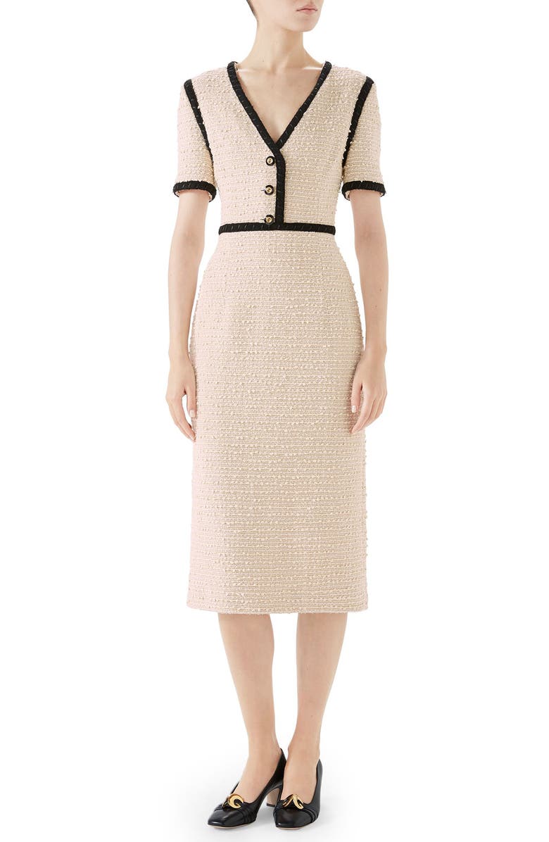 Gucci Bouclé Tweed Dress, Main, color, 