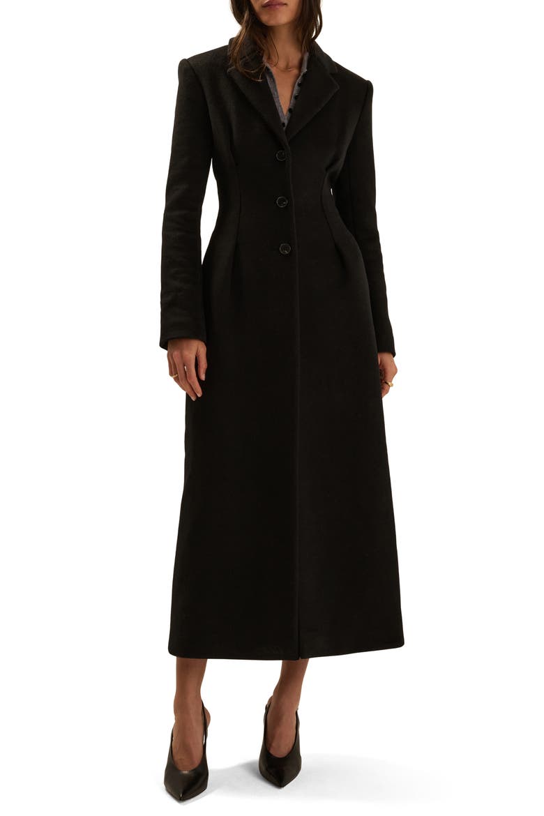 The Metropolitan Wool & Cashmere Blend Coat, Main, color, BLACK