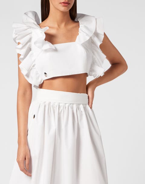 Volant Cropped Top Women