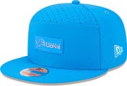 New Era Men's New Era Blue Detroit Lions 2025 Sideline Split Panel 9FIFTY Snapback Hat