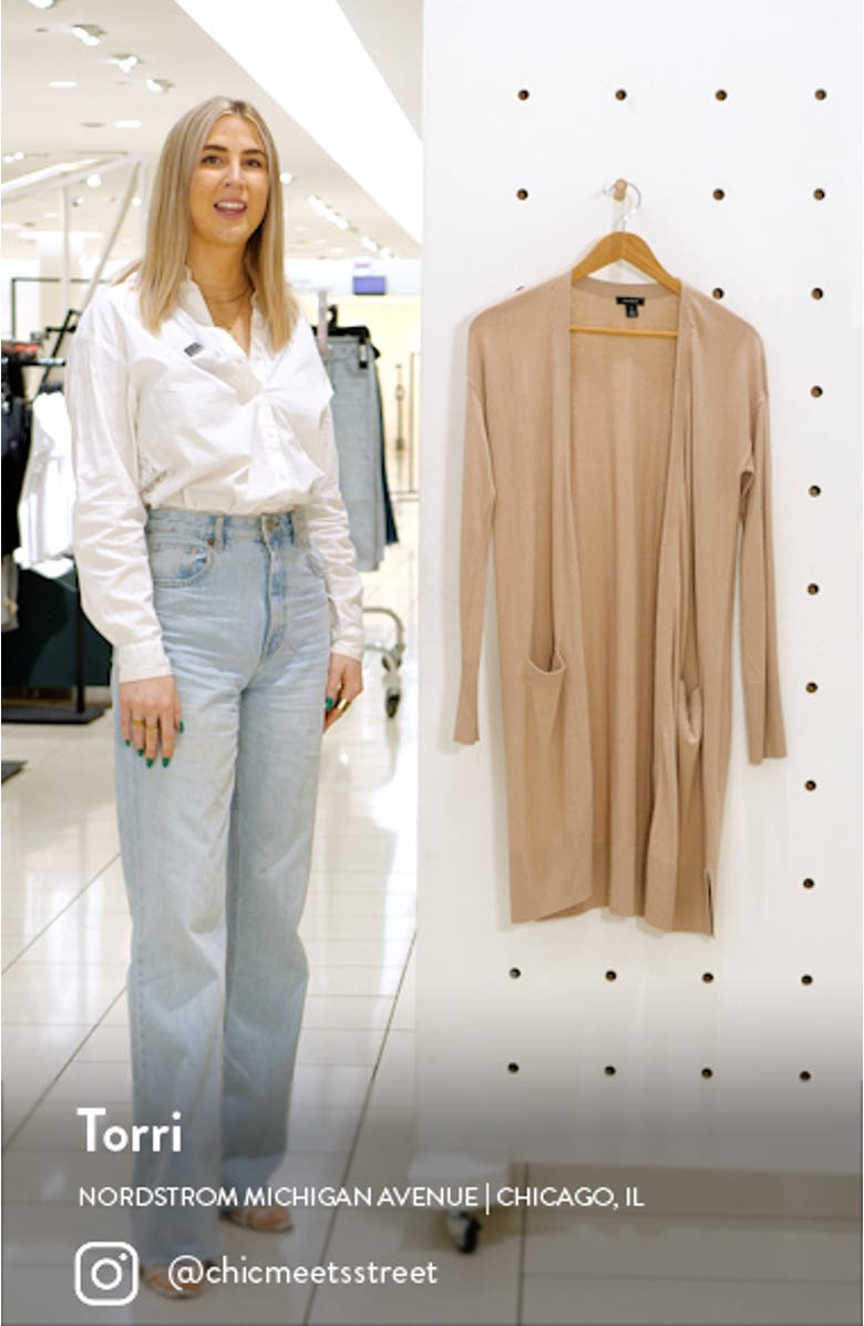 Open Front Pocket Cardigan, sales video thumbnail