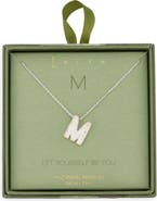 Leith Pavé Cubic Zirconia Initial Pendant Necklace