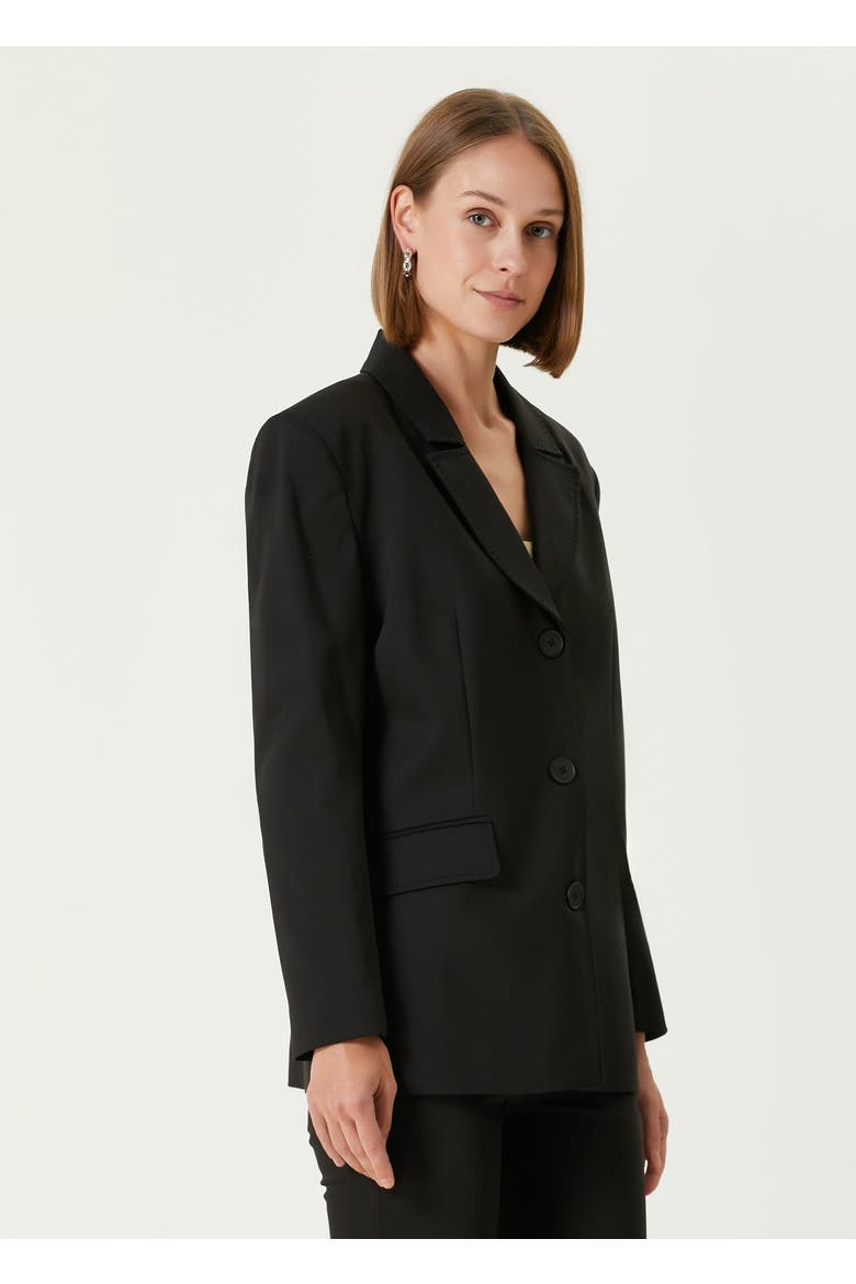 Cotton Classic Blazer, Alternate, color, BLACK