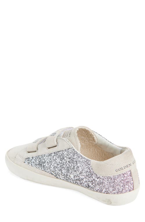 Golden Goose Kids' Old School Glitter Low Top Sneaker In White