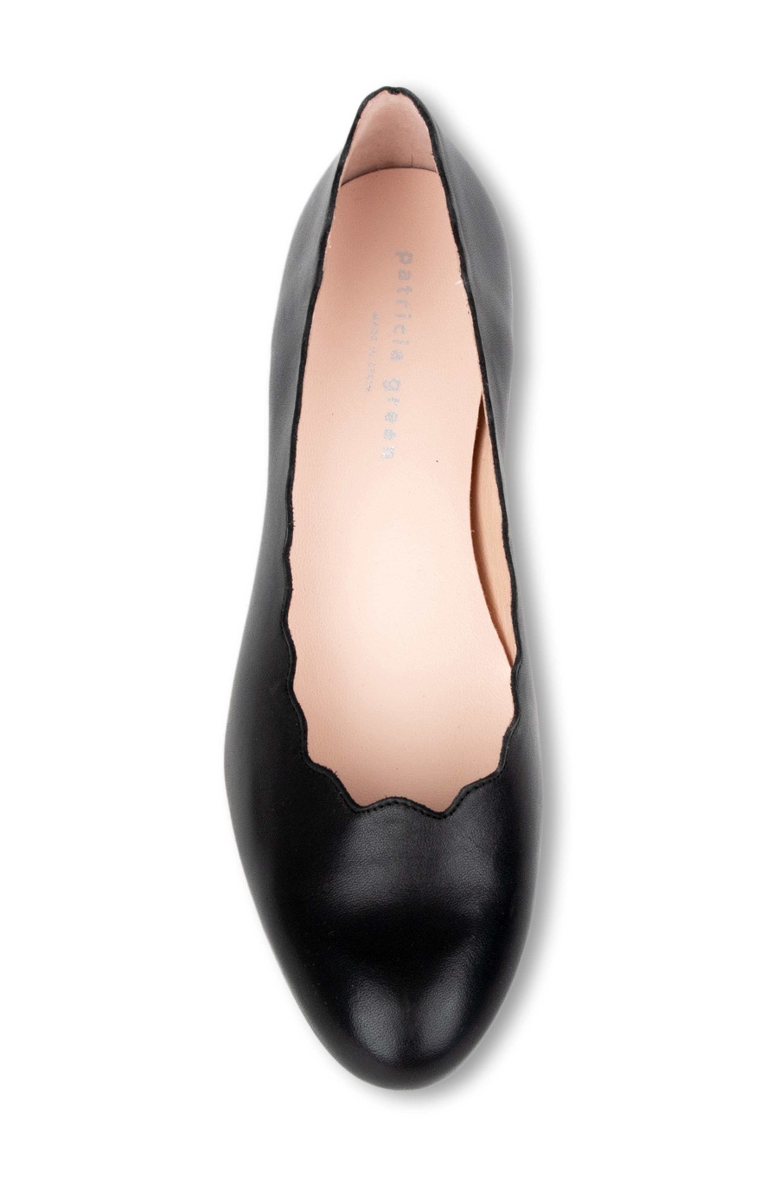 patricia green Palm Beach Scalloped Ballet Flat, Alternate, color, Black