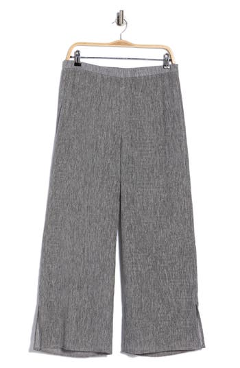 Eileen Fisher Ankle Wide Leg Pants In Gray