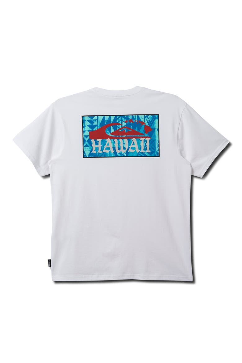 HI Island Print Graphic T-Shirt, Alternate, color, WHITE