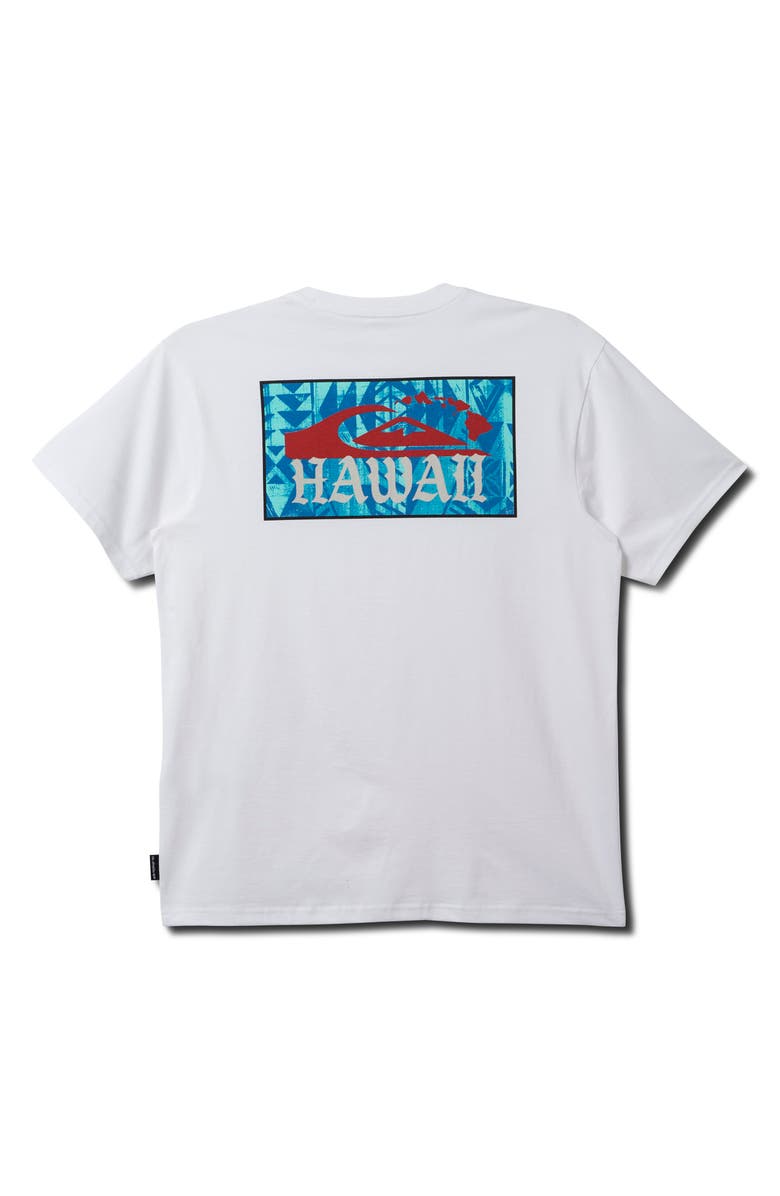 Quiksilver HI Island Print Graphic T-Shirt, Alternate, color, White