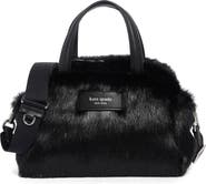 Kate Spade New York puffed faux fur satchel