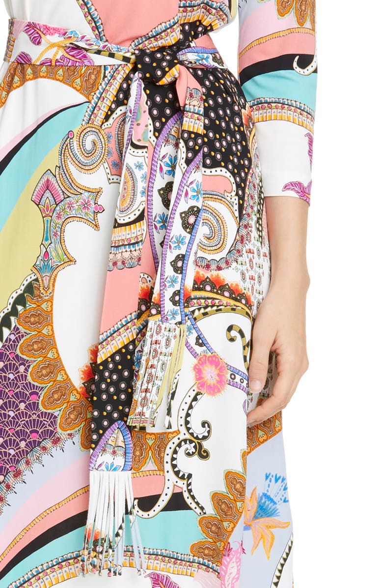 Etro Paisley Print Jersey Dress, Alternate, color,