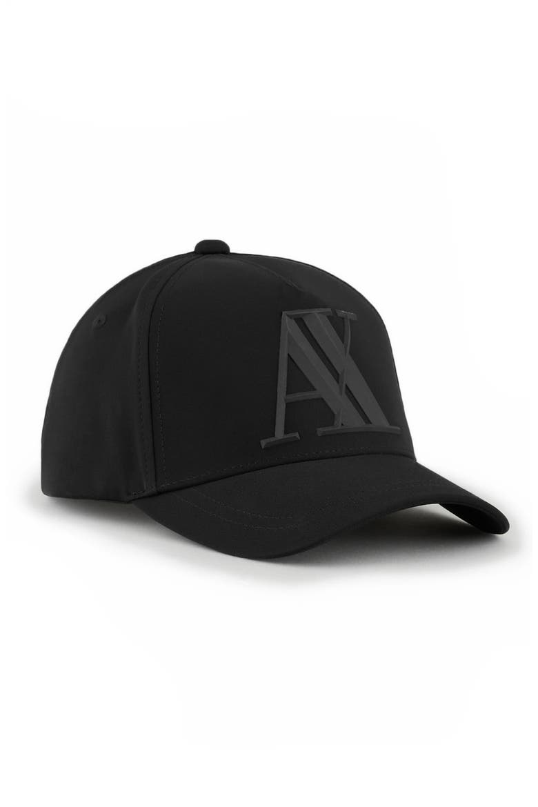Rubber Logo Baseball Cap, Main, color, BLACK