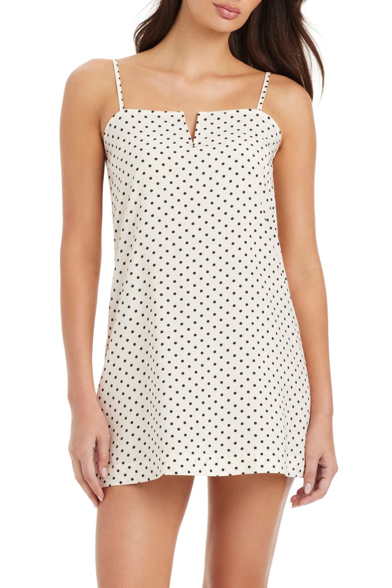 V-Wire A-Line Cover-Up Minidress, Main, color, WHITE SAND
