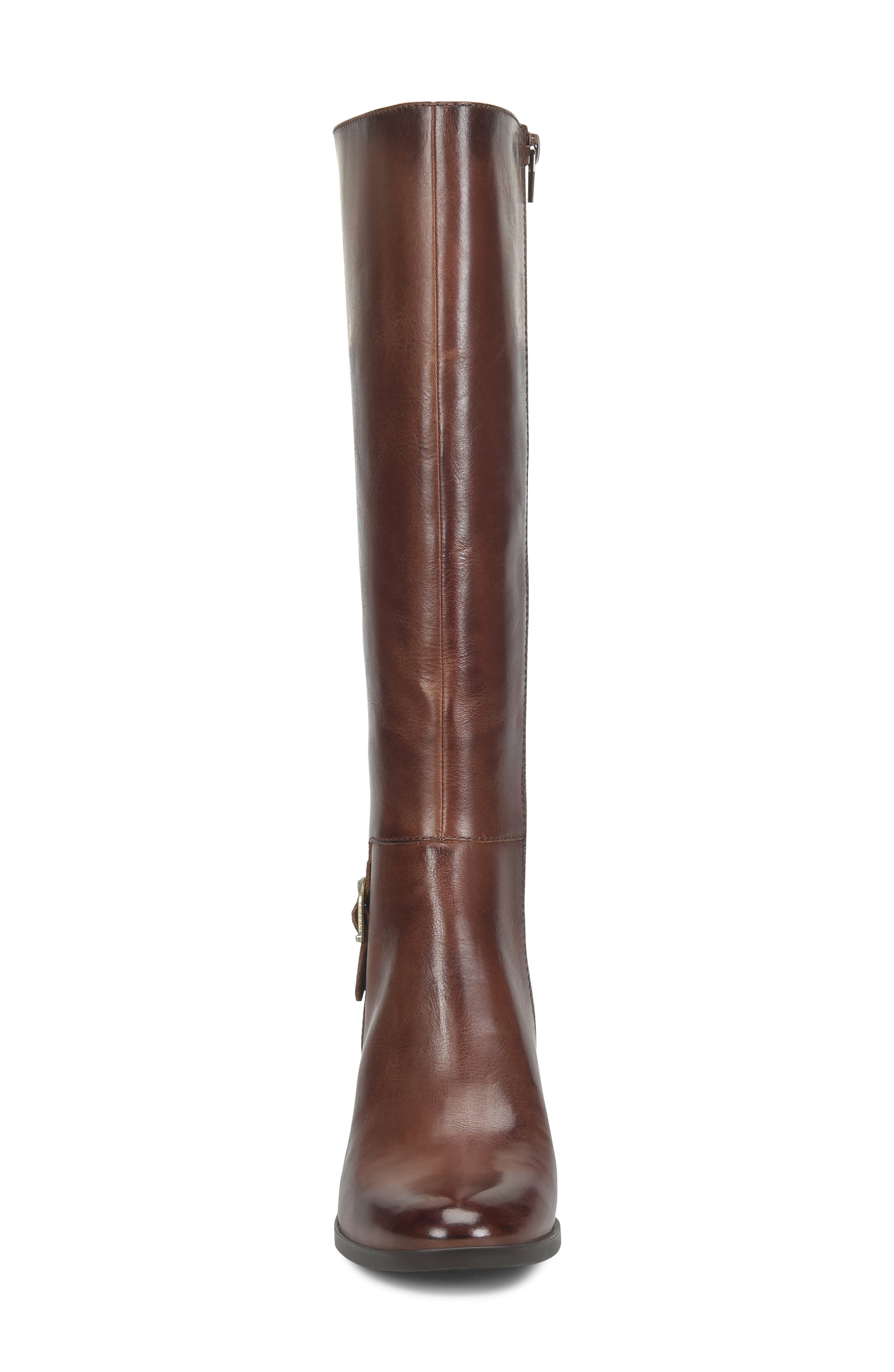 Elysia Knee High Leather Boot, Alternate, color, BROWN LEATHER