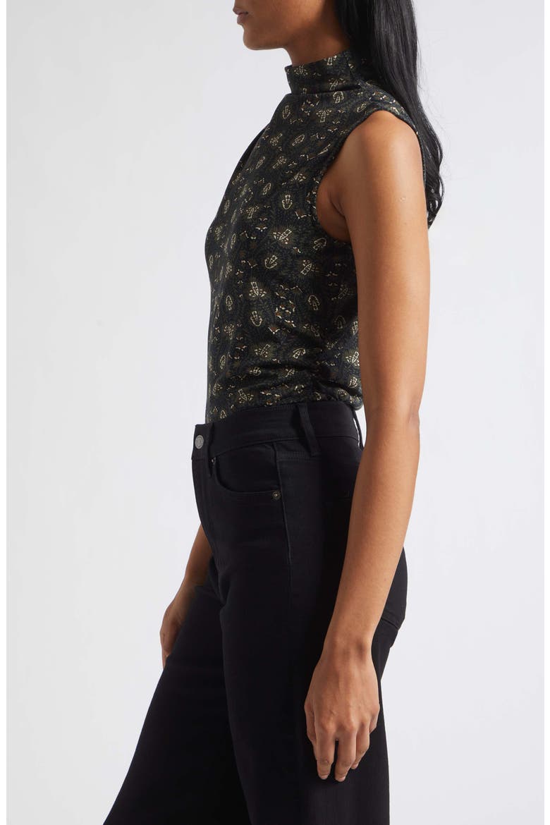 Mylie Mock Neck Sleeveless Top, Alternate, color, BLACK MULTI